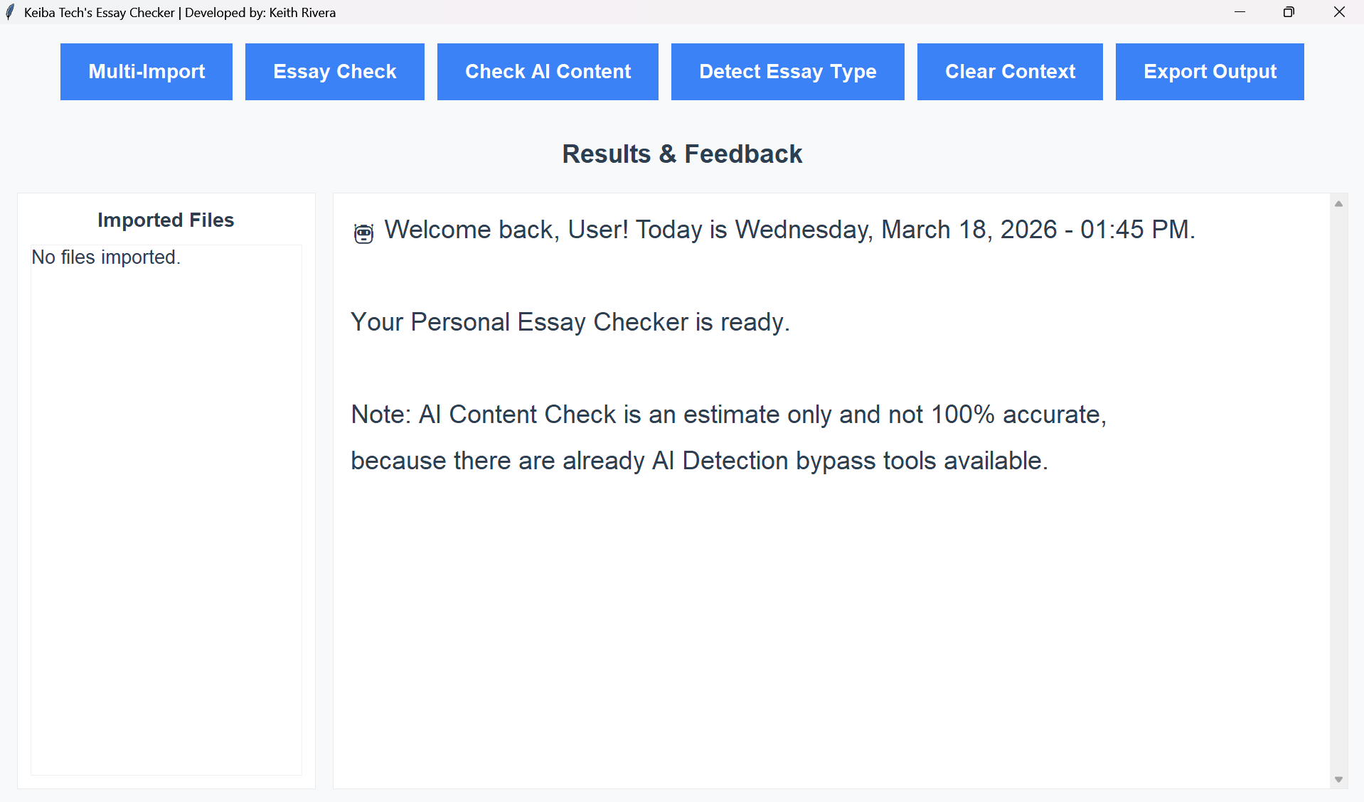 Keiba Tech Essay Checker