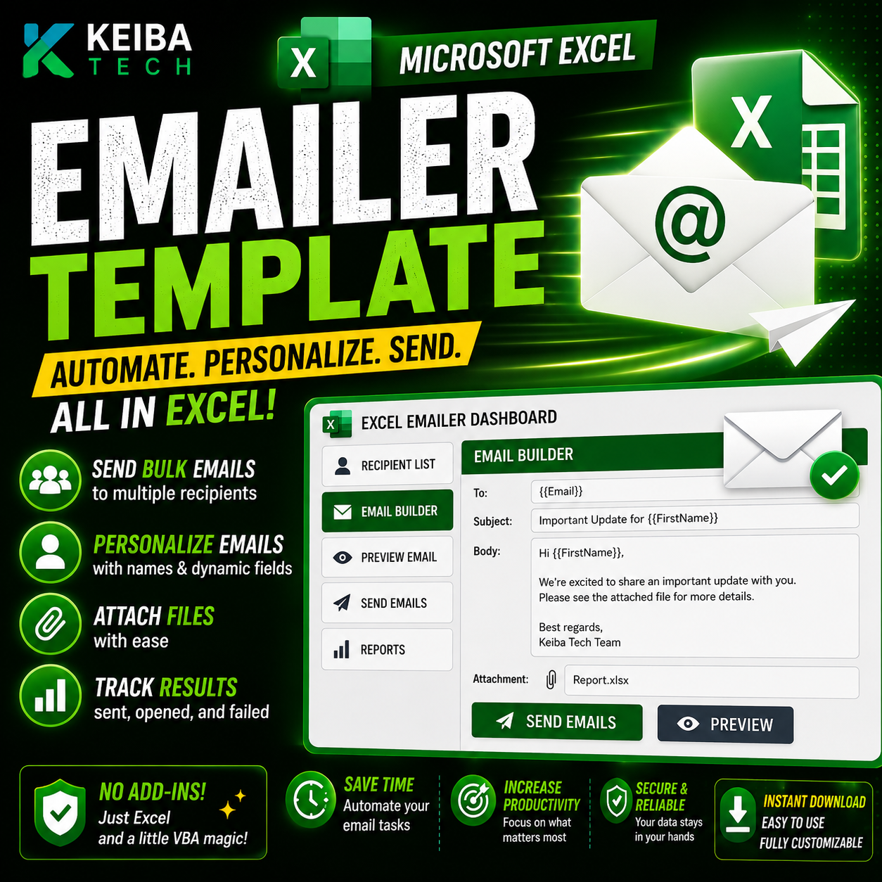 Excel Emailer Template